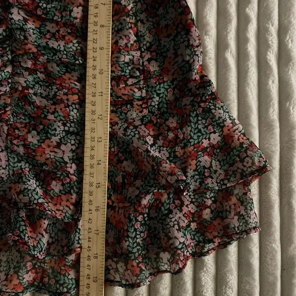 NWT Size Medium BP Floral Skirt Ruched and Layered - Picture 7 of 8